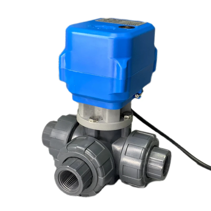 High quality three-way electric actuator control valve electric water valve