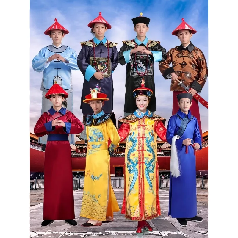 

Qing Dynasty official costumes court ancient costumes role-playing of empresses and emperors dragon robes performance costumes