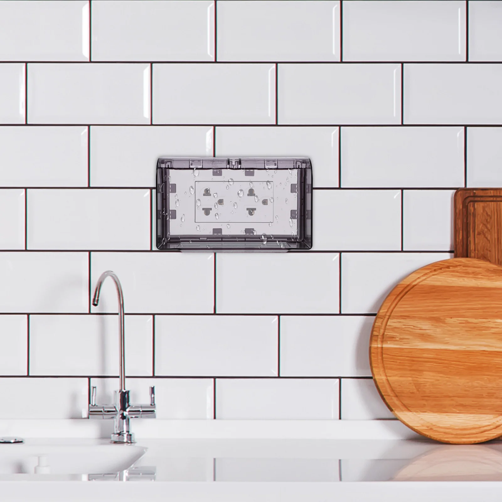 118 نوع أثار المقبس غطاء مقاوم للماء لاصق الحمام مخرج كهربائي حامي سبلاش برهان تسرب التبديل الحرس #4