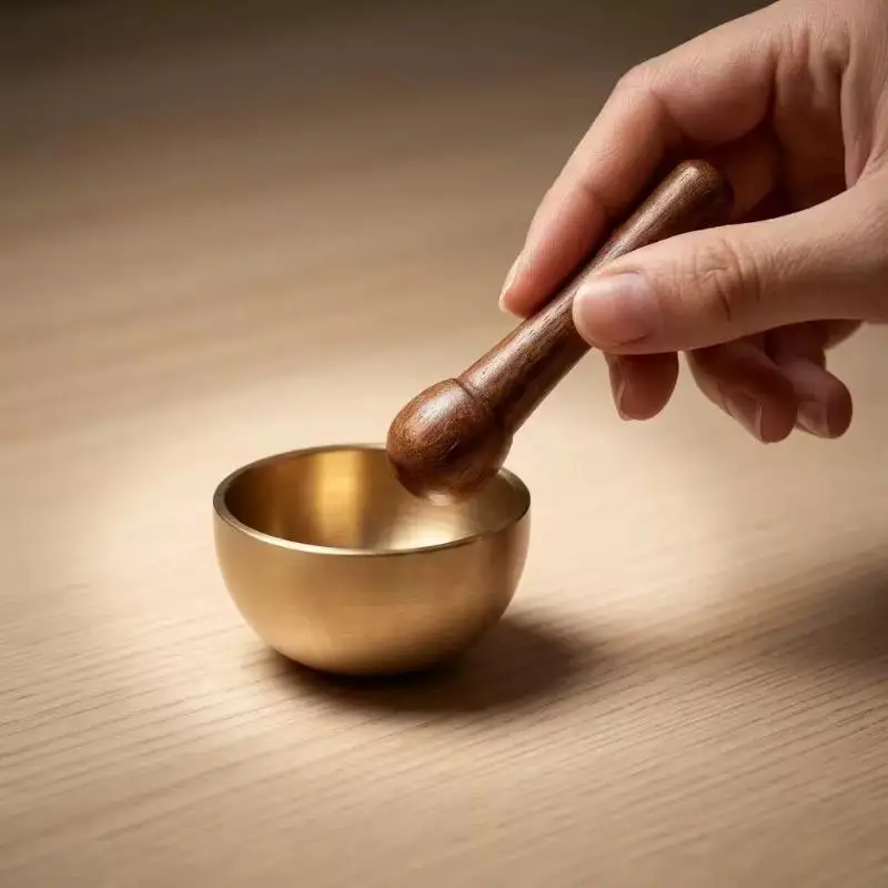 Mini Copper Sound Bowl Handcrafted Chant Bowl For Mindfulness Meditation Yoga Studio Daily Relaxation