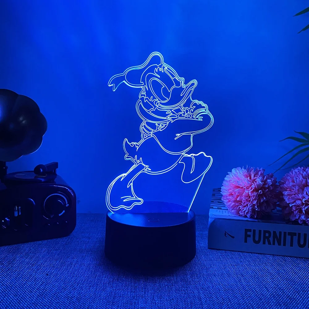 Mickey Mouse 3D Night Light LED 7 Colors Color Changing Lights Bedroom Decoration Toys Kids Kids Birthday Gift