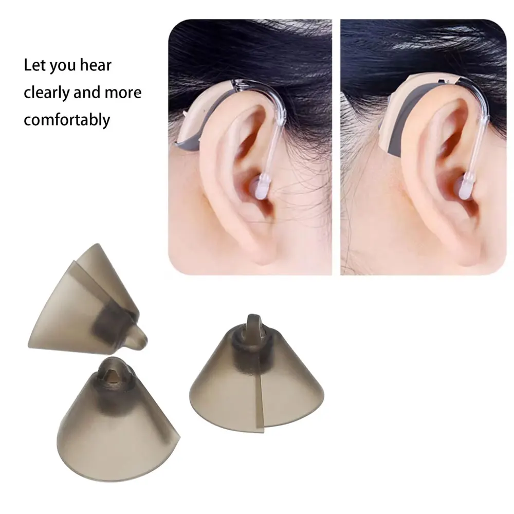 Hearing Aid Domes FitHearing Aid Standard Receiver Tulip Domes Gray Split Ear Rub Piece Hearing Amplifier - view 4