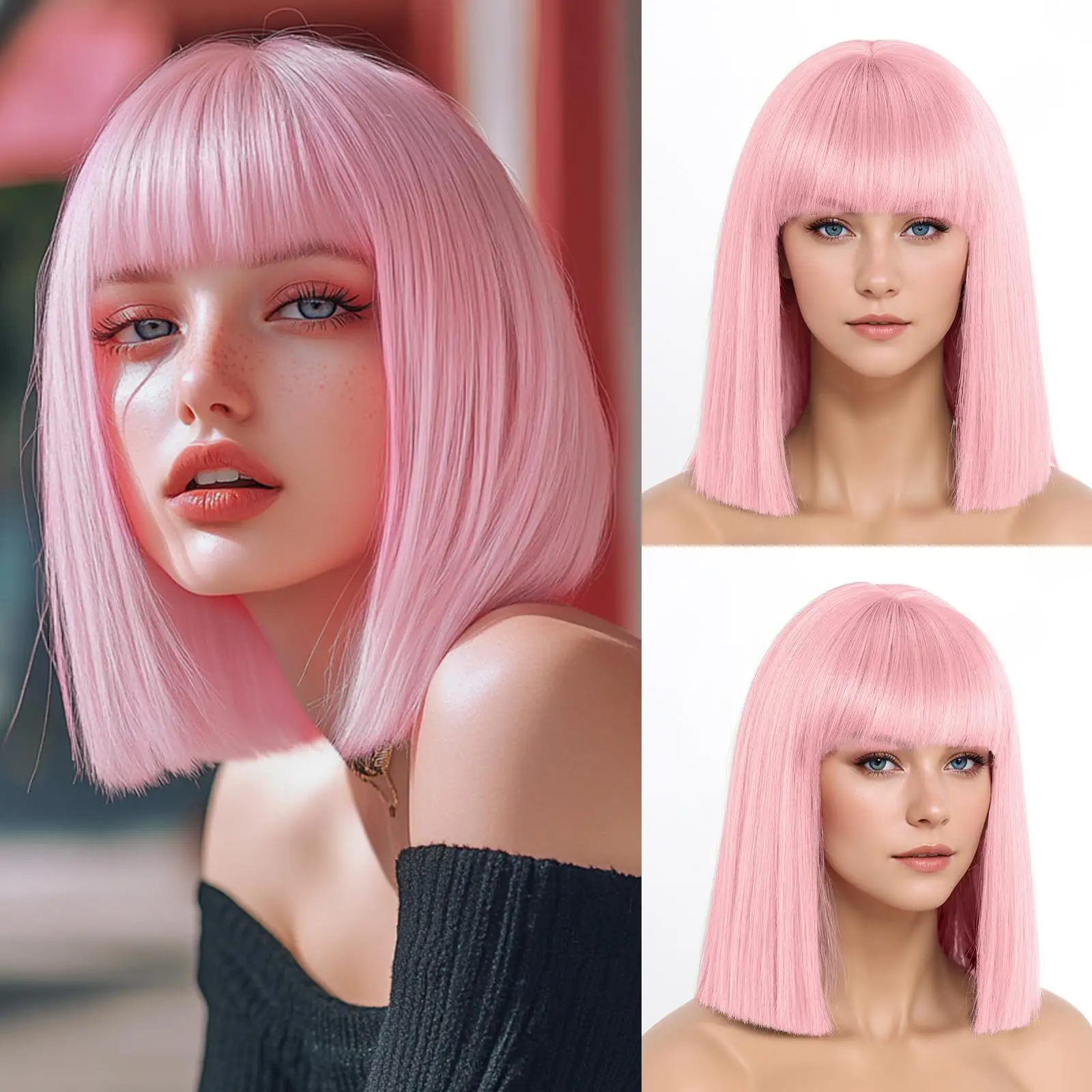 perruque-courte-et-droite-pour-femme-coupe-carree-avec-frange-soignee-perruque-synthetique-integrale-pour-usage-quotidien-cosplay-et-soirees-disponible-en-rose-et-dans-plusieurs-coloris