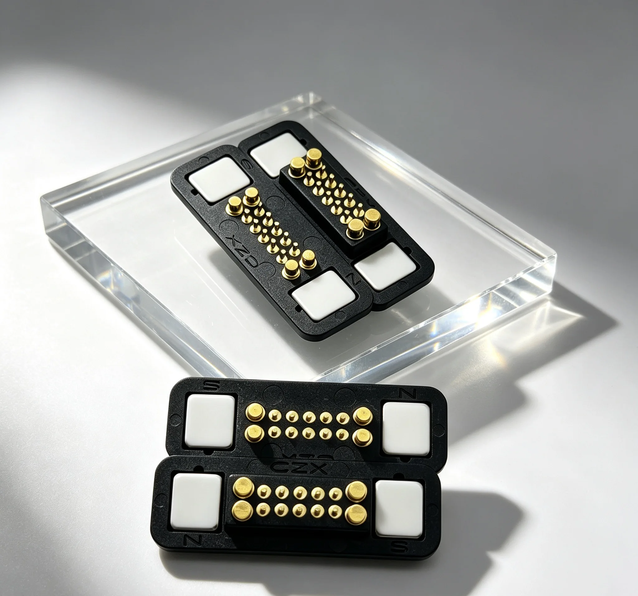 DC Magnetic Pogo Pin Connector 14Pin Pogopin Male Female Spring Loaded 10A High Current DC Power Socket Magnetic Connector