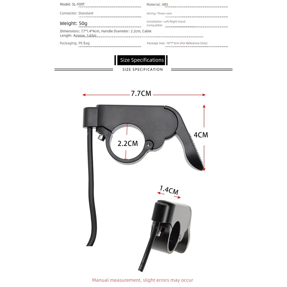 

Запчасти для скутера 7,7*1,4*4 см, регулятор скорости электрического велосипеда, регулятор скорости электрического велосипеда, удобное управление