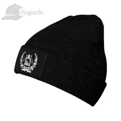 Emblem Of Afghanistan Country Top Print Men Women Unisex Knitted Hat Winter Autumn Beanie Cap Warm Bonnet