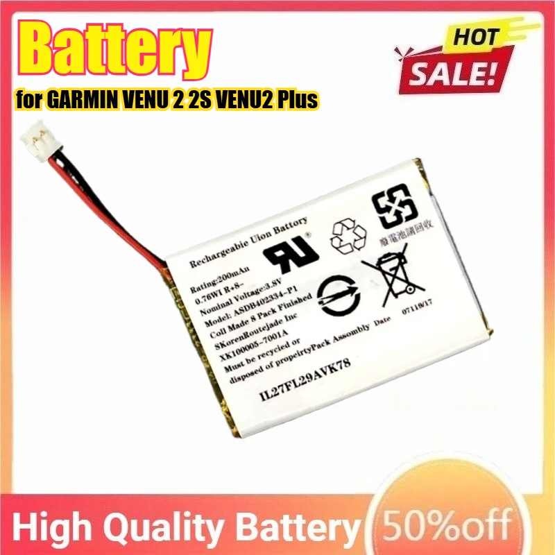 

Replacement Battery for GARMIN VENU 2 2S VENU2 Plus 361-00139-10 361-00137-10 Sports Smartwatch Accessories