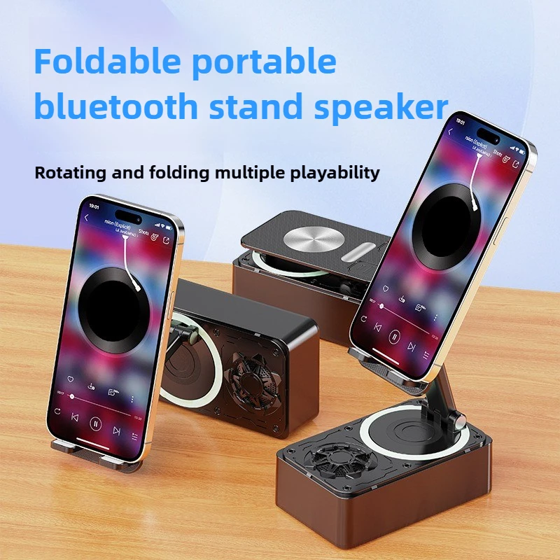 

Rechargeable Bracket with Bluetooth Speaker Adjustable Mobile Phone Holder Suitable for All Mobile Phones Home Office CarDesktop