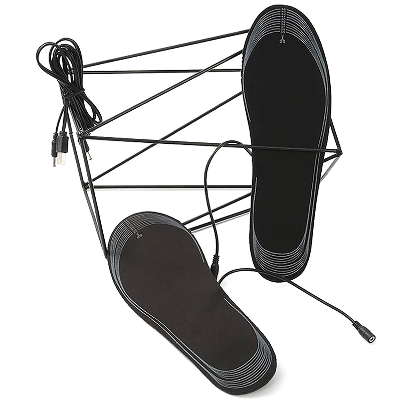 Semelles intérieures de chaussures métropolitaines USB, chauffe-pieds électriques, coussin chauffant, coussin de chaussettes, polymères, sports de plein air, hiver, chaud