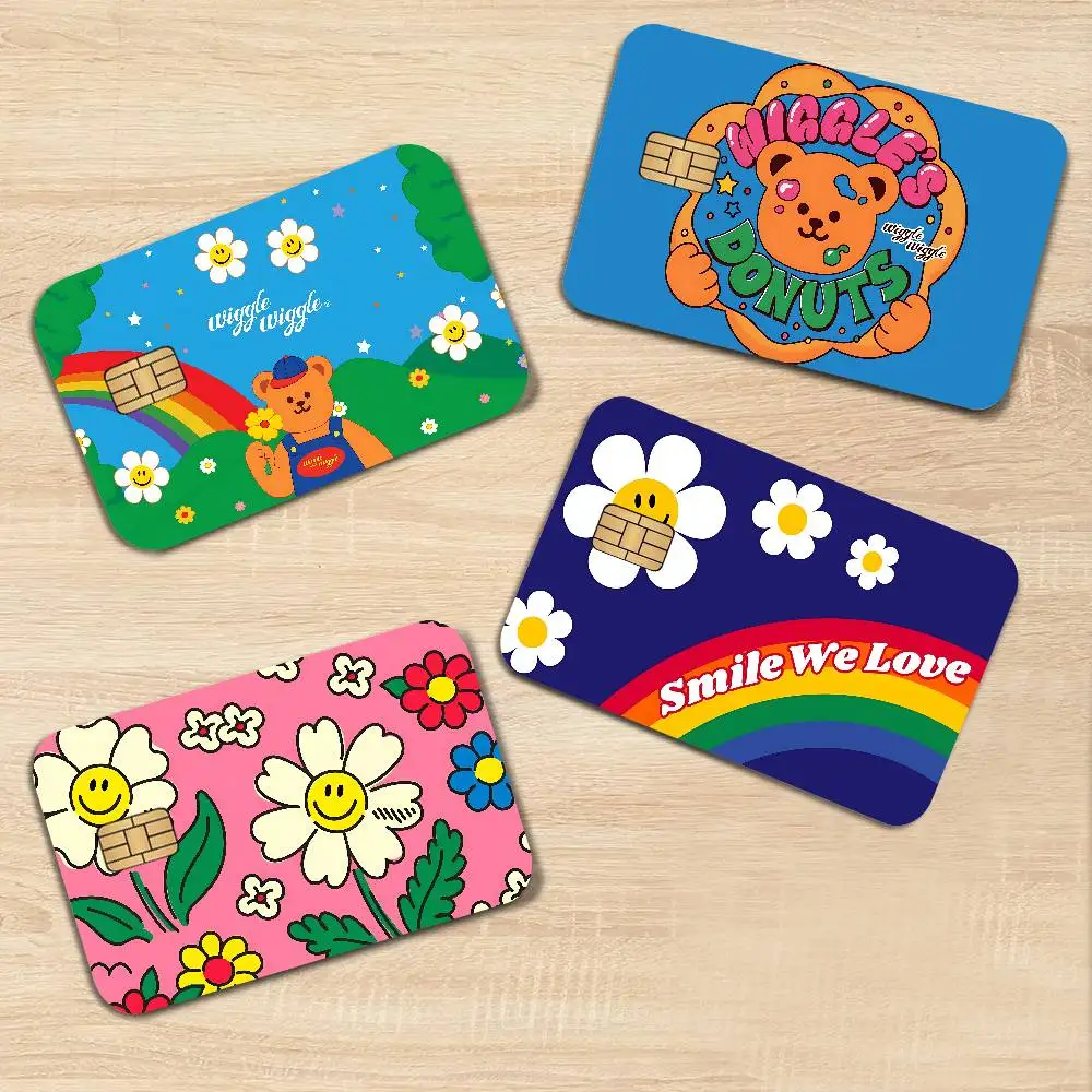 Popular LOGO W-Wiggle Anmie Sticker Film Skin Cover for Credit Card Debit Bank Card Front