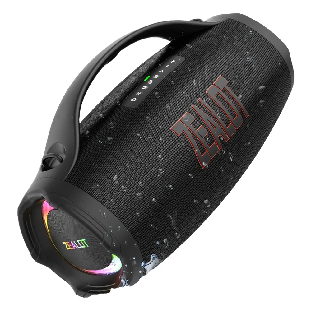 Zealot-S98 160W Hochleistungs-Tragbarer Bluetooth-Lautsprecher, Hohe Klangqualität, Kräftiger Bass, Doppelmembran, Wasserdichter Lautsprecher