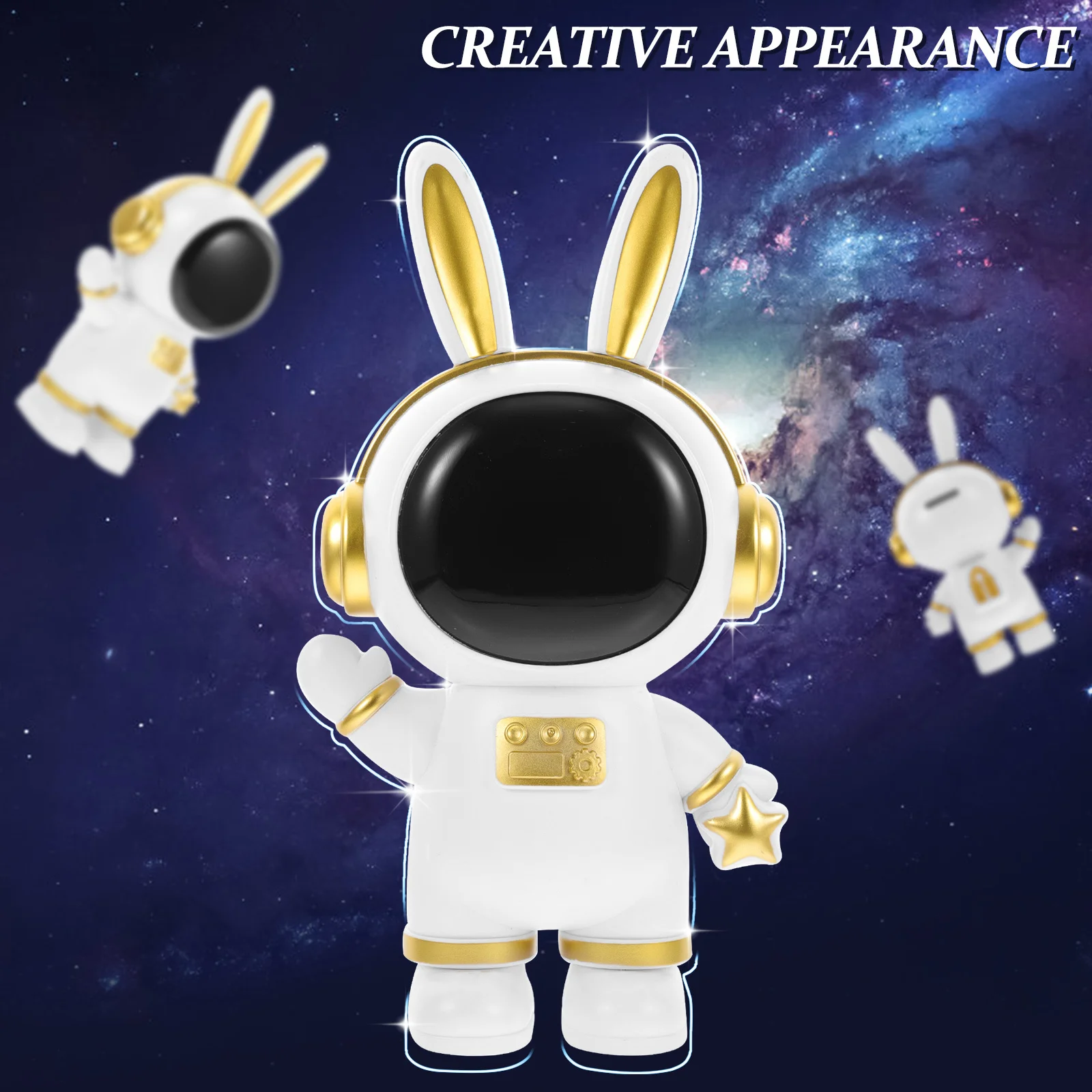 Leuke witte spaarpot voor kinderen Astronaut Space Vinyl Jar Glass Unbreakable Decorative Gift