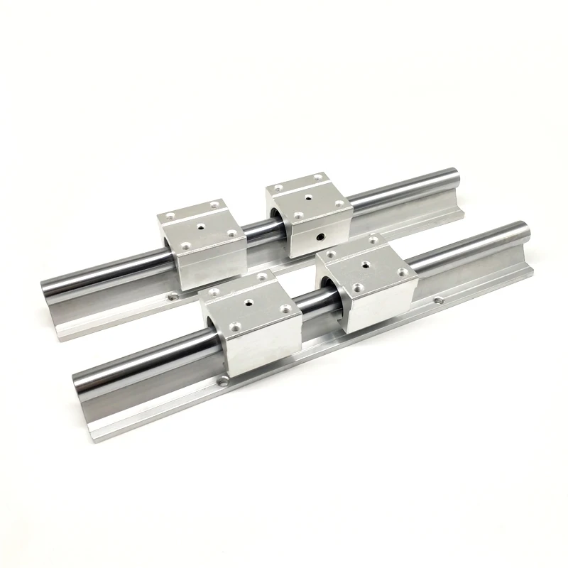 2Pcs SBR10 L1000mm Linear Rail Support With 4  SBR10UU Linear Guide Auminum Bearing Sliding Block Cnc Parts