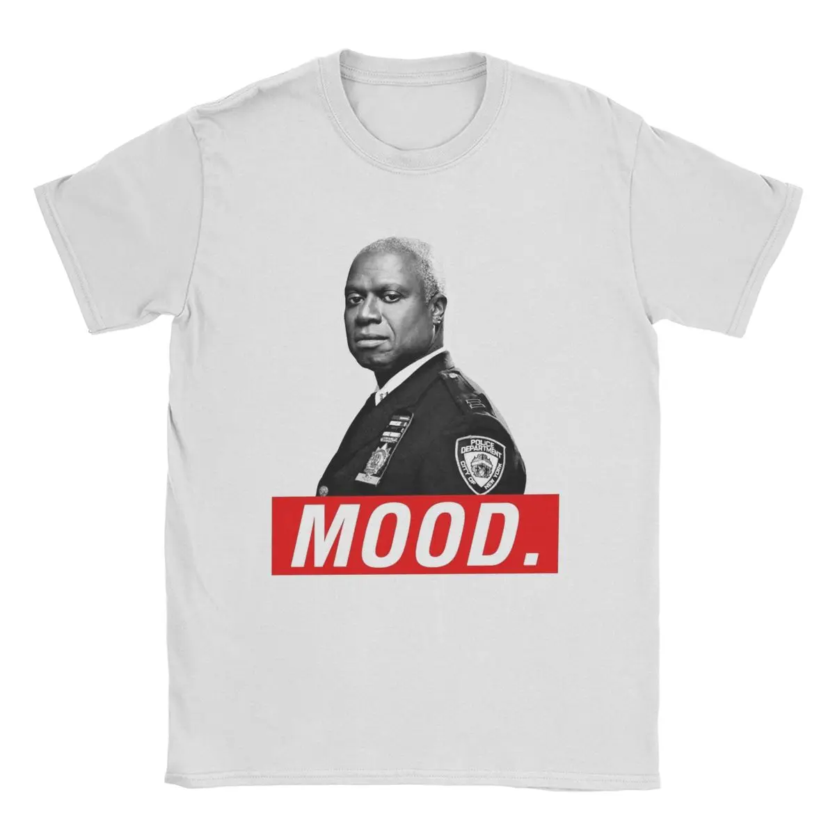 Men T-Shirt Captain Holt MOOD Hipster 100% Cotton Tee Shirt Short Sleeve Brooklyn 99 T Shirt Round Neck Clothes New Arrival