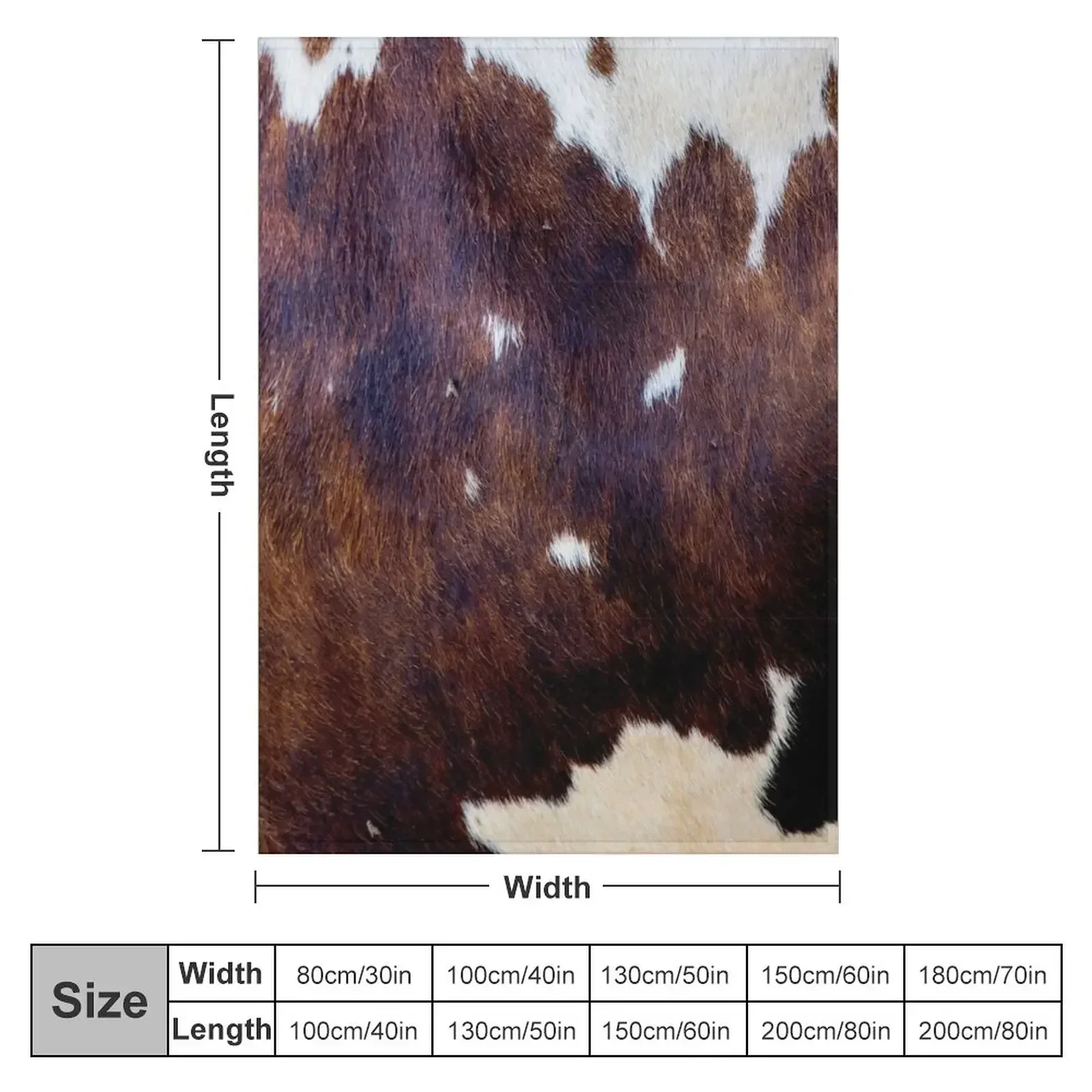 Rusty wild cowhide decor Throw Blanket For Sofa Thin anime Baby Blankets