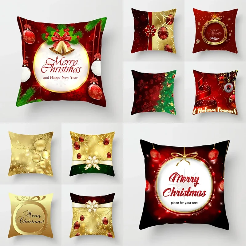 

Home Decoration Christmas Series Printed Pillow House Polyester Cushion Cushion House Decoration funda de almohada