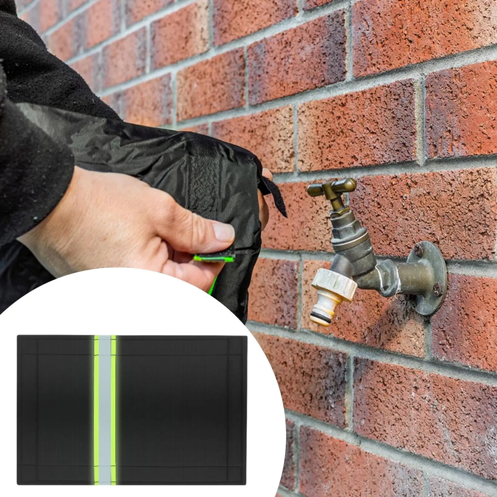 Outdoor Faucet Cover for Winter with Reflective Strips Waterproof Freeze Protection Outside Garden Faucet Sock 9.84x6.69''