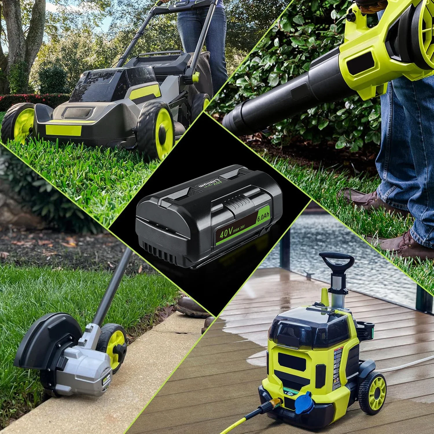 1/2/4 Uds 40V 6.0Ah OP4040 reemplazar para Ryobi 40V Li-on batería Pin Compatible con Ryobi 40 voltios OP40301 OP4050A OP40501 OP40601