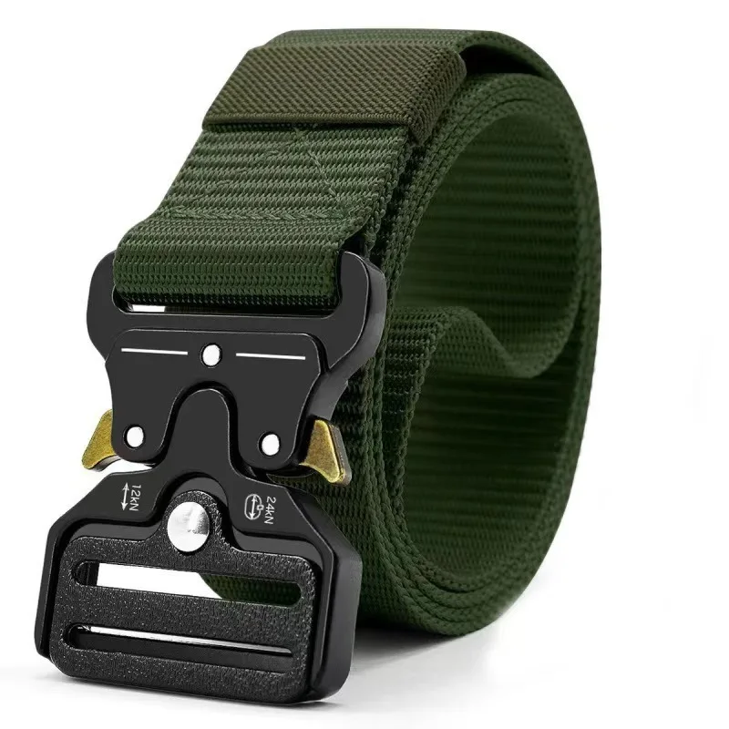 Cintura tattica da uomo smontaggio rapido cintura militare da esterno accessori sportivi in nylon morbido cintura con fibbia in plastica per uomo e