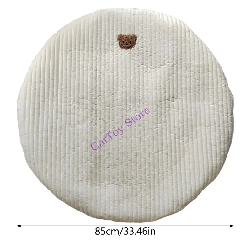 634f Kids Kids Play Play Mat Baby Round Rounling Mat Stredy Brug مع تطريز طباعة