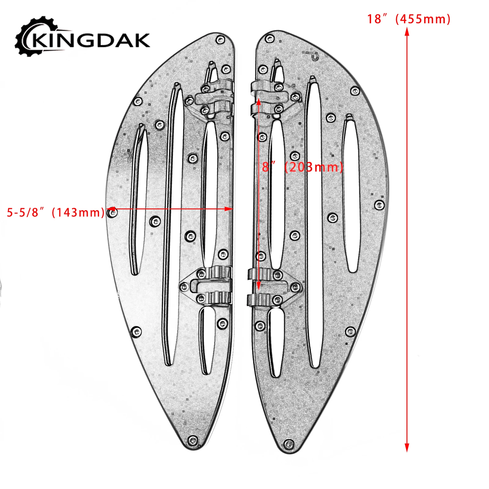 Motorcycle Front Rear Driver Passenger Stretched Floorboard Fit For Harley Touring Electra Road Glide Softail Dyna Sportster XL