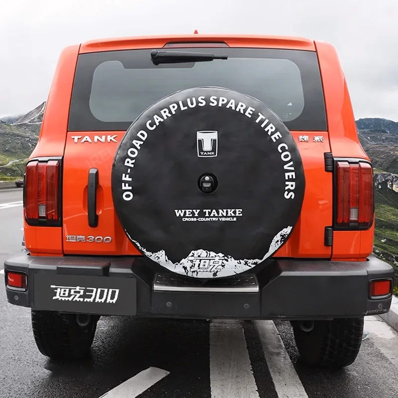 

Для Tank 300 GWM WEY, чехол для запасного колеса, кожаный солнцезащитный чехол, защитный чехол для задней шины, толстый водонепроницаемый чехол, автомобильные аксессуары