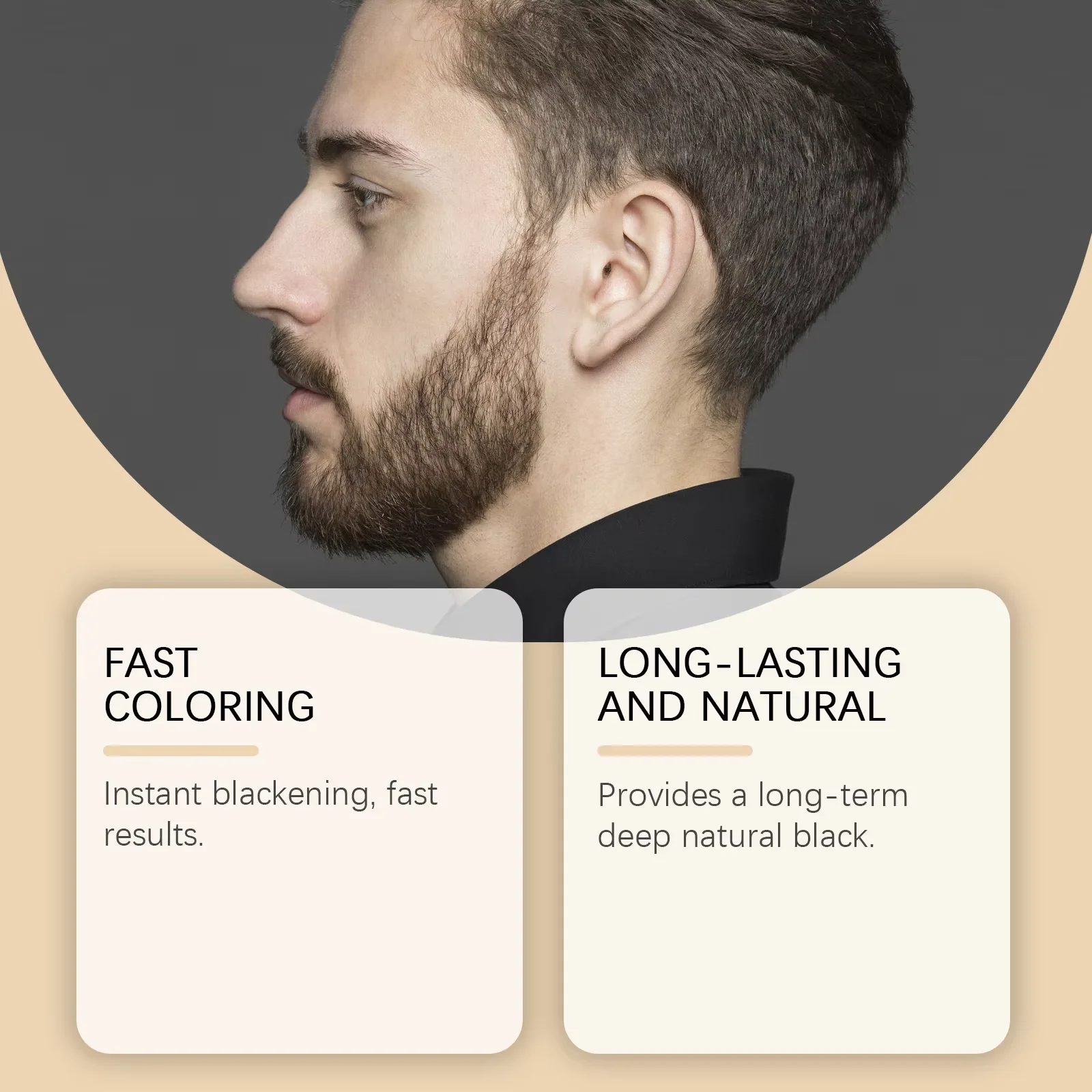 

Натуральная черная краска для бороды East Moon для мужчин, наполнитель для мужских усов, водостойкая портативная перманентная краска для бороды, ручка для окрашивания бороды