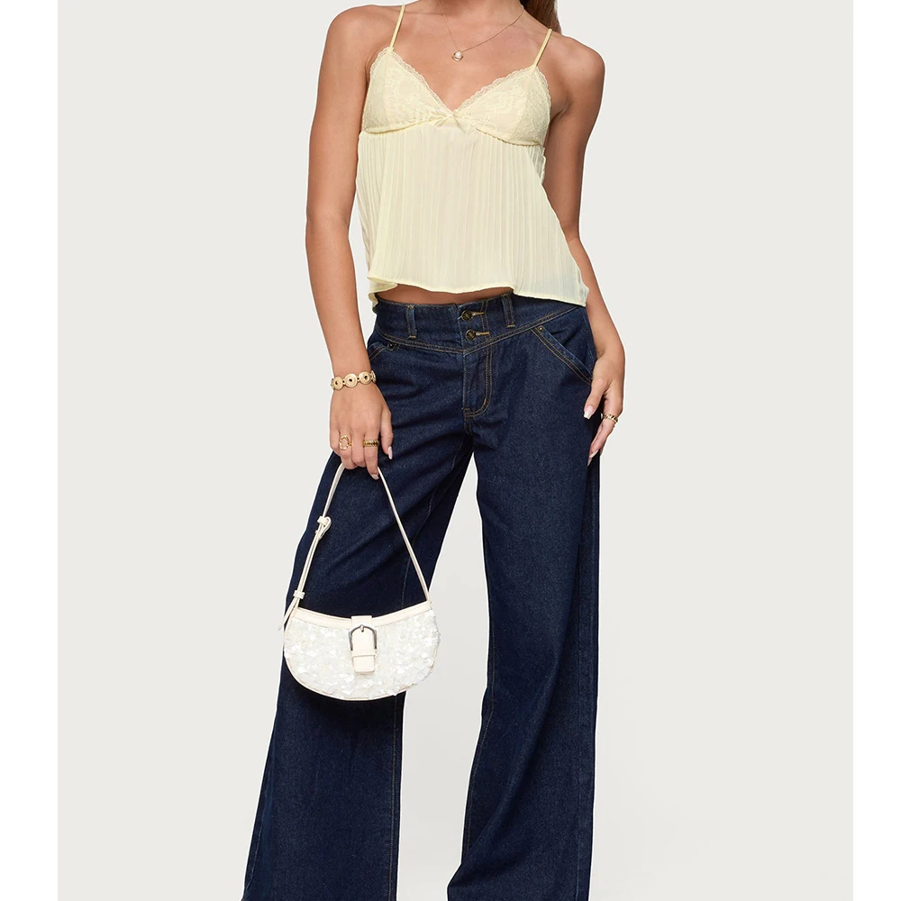 

Женские летние майки без рукавов y2k Fairy Lace на тонких бретельках с v-образным вырезом и оборками, струящаяся баска, прозрачные топы в стиле бебидолл, милые жилеты, рубашки