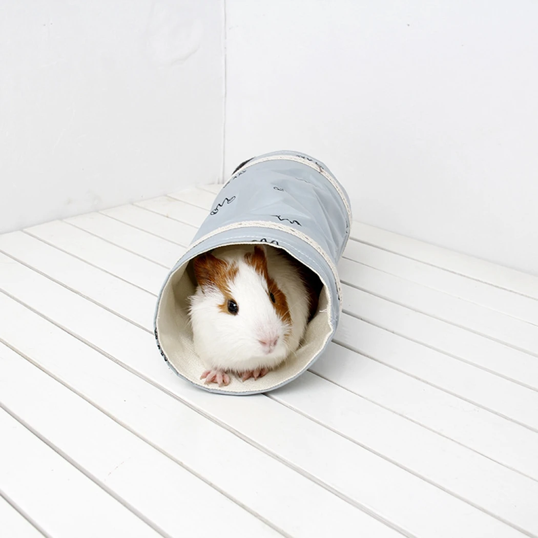 Small Guinea Pig Hamster Toy Tubes Tunnels Spring Hamster Cage House Single Channel Chinchillas Hamster Tunnel Warm Toy