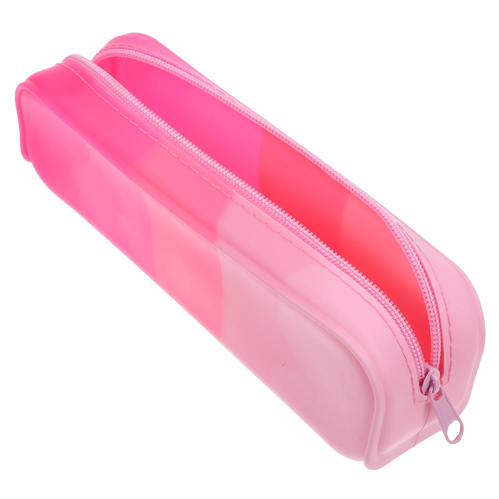 

Rectangular Pen Bag Large Capacity Cute Silicone Pouch Flexible Easy Clean Spacious Interior Travel Makeup Tool Office Student