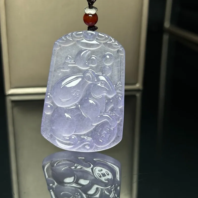

High Ice Light Purple Jade Brand, Fashionable and Elegant Temperament Pendant