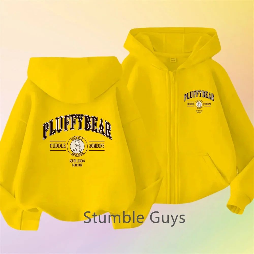 

Fall New Fashion Zipper Letter Cardigan Children's Fashion Bear Clothing Girl Clothing Baby Boys Casual Sweatshirt