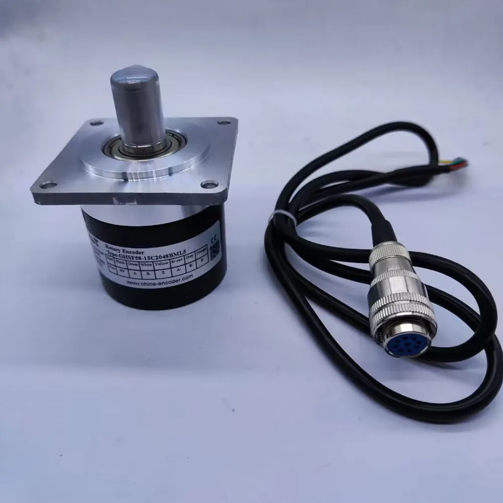 

Square Spindle Encoder 2048 PPR Flange Encoder GHSF58-15C2048BML5 for CNC Machine