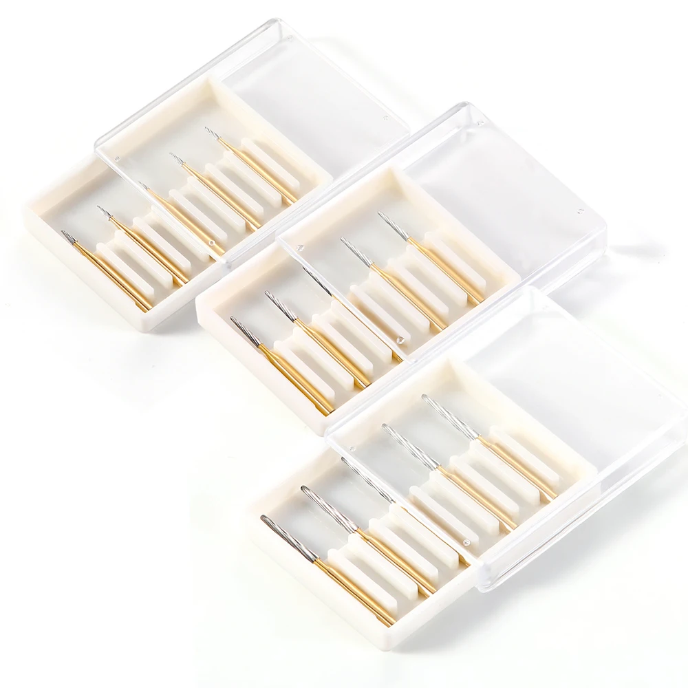 5 Stück/Box AZDENT Dentalbohrer, Hartmetallbohrer FG7114/FG7214/FG7714, Trimm- und Finish-Werkzeug für Hochgeschwindigkeits-Handstücke – Detail 2