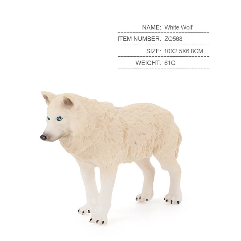 Simulation Animal Models Fun Static Solid Male Wolf Growling Wolf White Wolf Desktop Decoration Children's Toys Birthday Gift