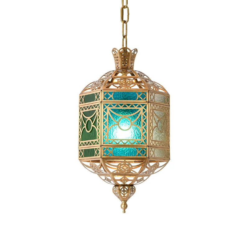 

Morocco hollow carved brass chandelier exotic Xinjiang characteristic restaurant lamps cafe hotel chandelier