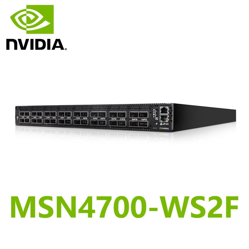 NVIDIA-interruptor Ethernet abierto Mellanox MSN4700-WS2F Spectrum-3 400GbE 1U, sistema Onyx 32x400GbE QSFPDD