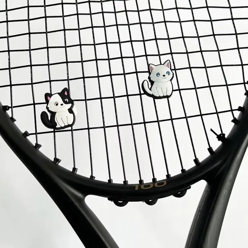 

Cartoon Cat Tennis Racket Damper Silicone Durable Tennis Racket Shock Absorber Racket Vibration Dampeners Racquet Accessories