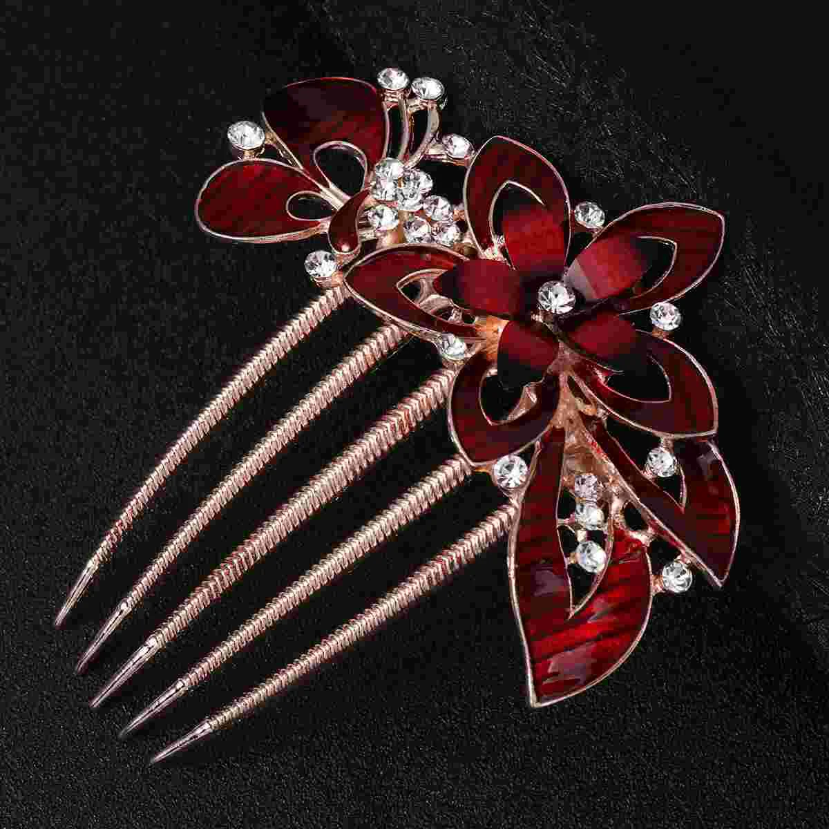 Hair Ornament Fashion Headwear Bride Comb Wedding Headdress Costume Accessories Flower Earrings