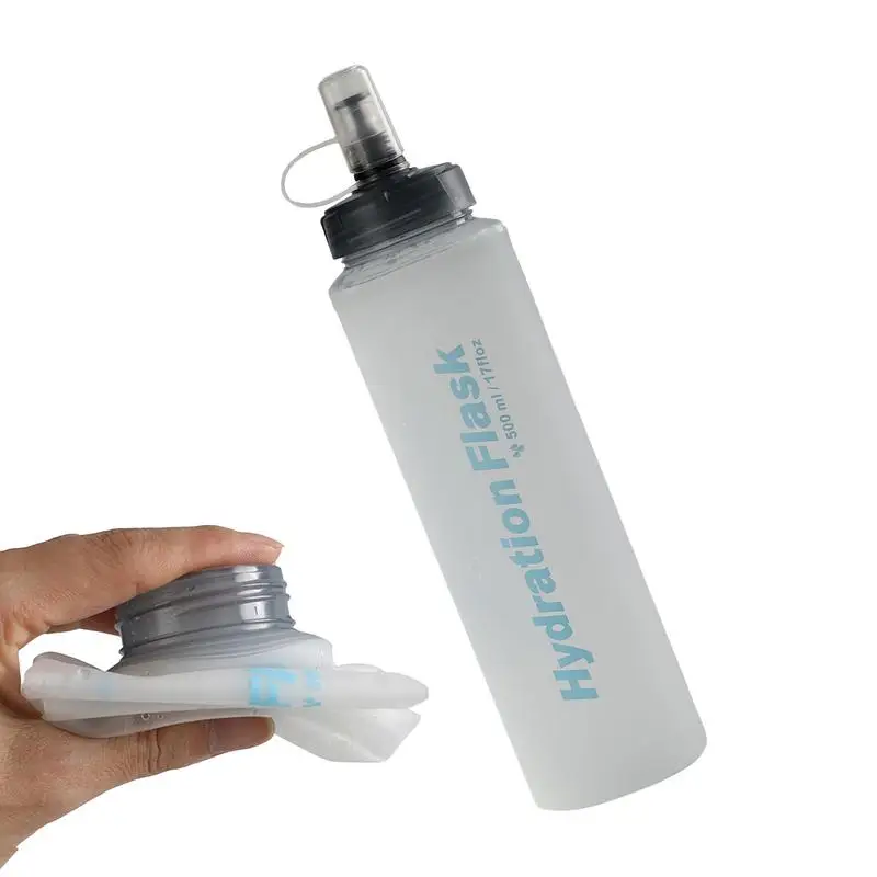 

Outdoor Water Bottle Sports Foldable Drinking Bottle 500ml Lightweight Drinking Bottle Portable Water Bottles With Lid For