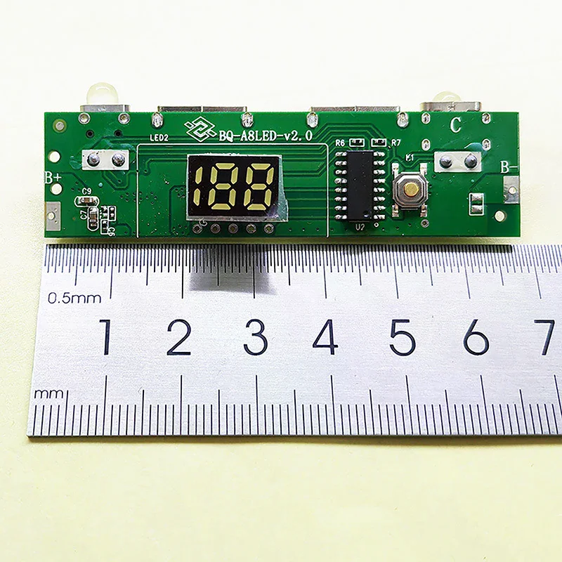 5V 2A Digital Display Power Bank Circuit Strip Module TYPE-C Micro USB A8188Mobile Power Motherboard