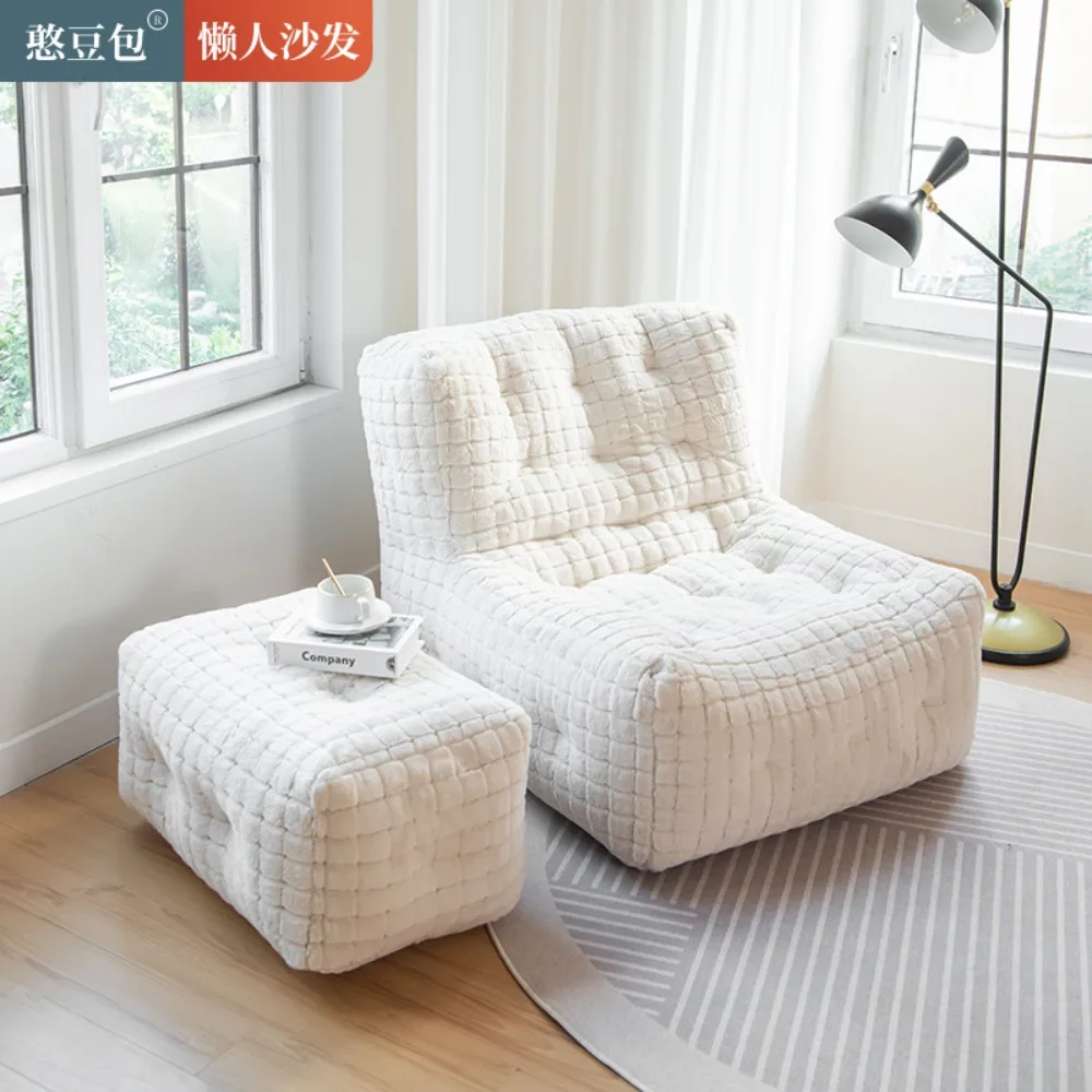 Rabbit Fur Lazy Sofa, Bean Bag Tatami Italian Living Room Leisure Small Apartment Single Sofa Lazy Chair Furniture