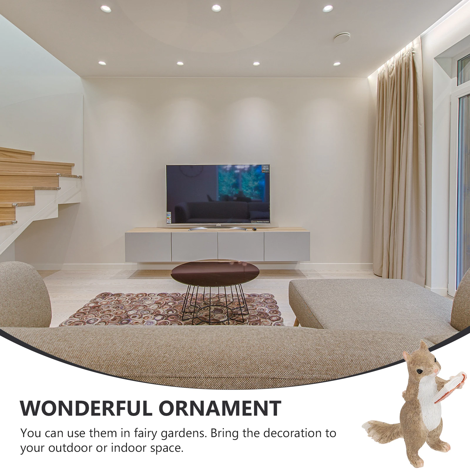 

Stylish Resin Squirrel Reading Statue Home Garden Decor Animal Adornment Resin Squirrel Figurine Animal Sculpture