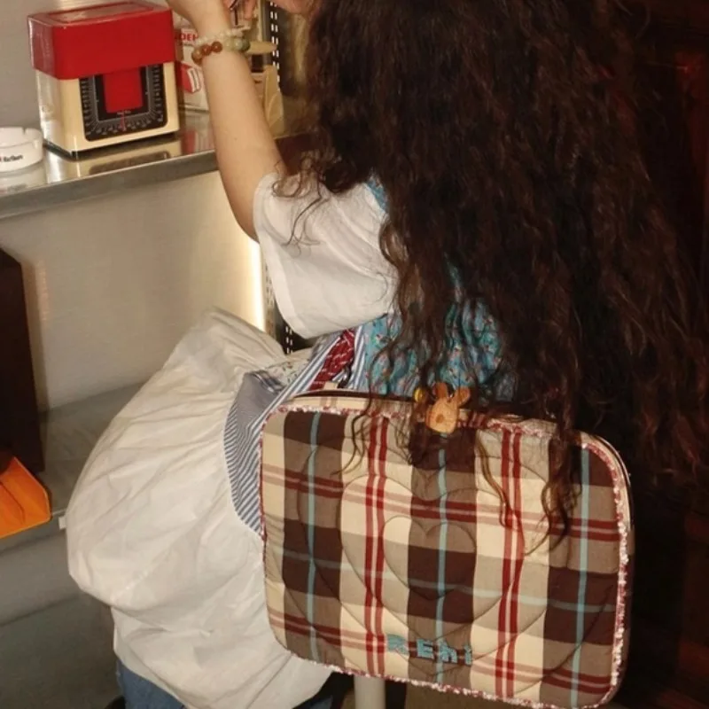 حقيبة كمبيوتر محمول مقاس 16 بوصة لجهاز MacBook Pro، حافظة كمبيوتر بتصميم قلب ممتع لهاتف Xiaomi Huawei Notebook Case حقيبة محمولة