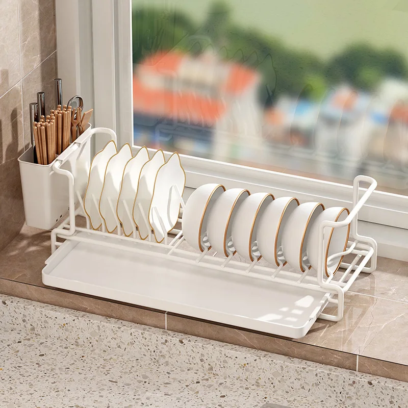 Kitchen Countertop Tableware Cooking Utensils Storage Rack Multifunctional Bowl and Dish Storage Rack