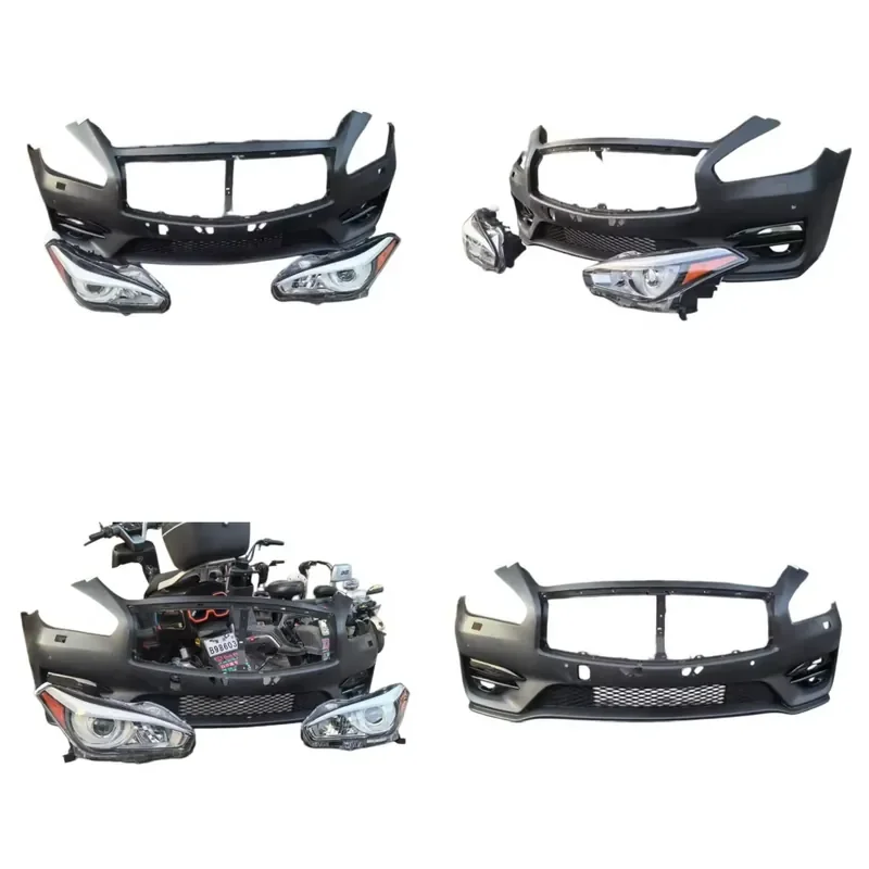 Used Factory Front Bumper and Left Right Headlights for Infiniti Q70 Q70L 2015-2019