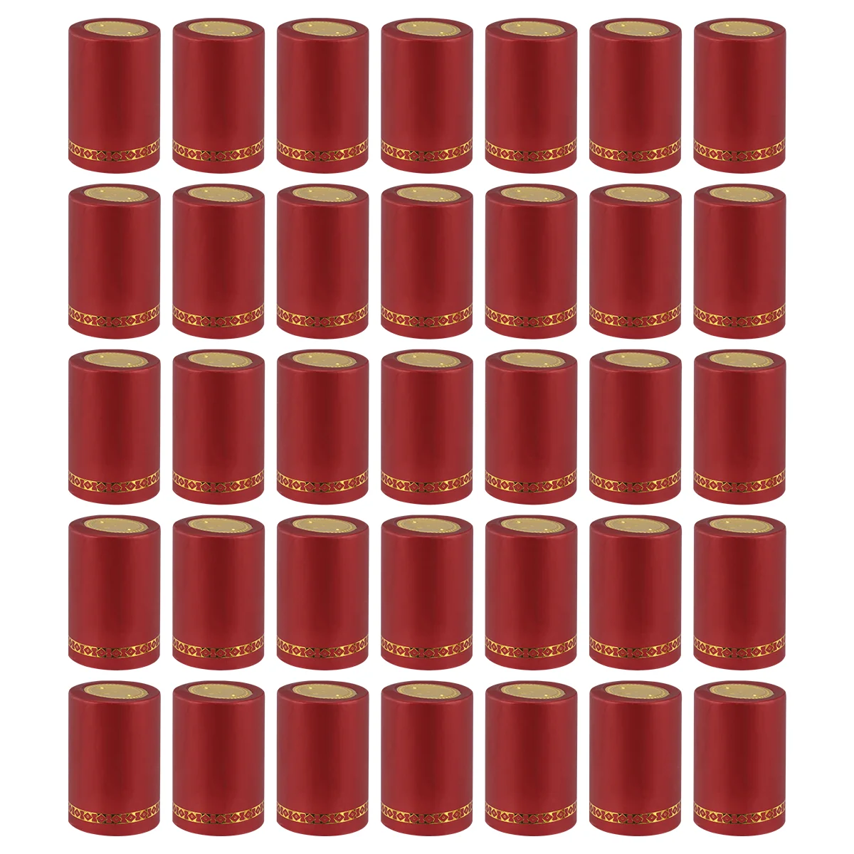 100 Pcs Red Cap Bottle Top Shrink Capsule Heat Capsules Bar Ware Accessories Plastic Stopper