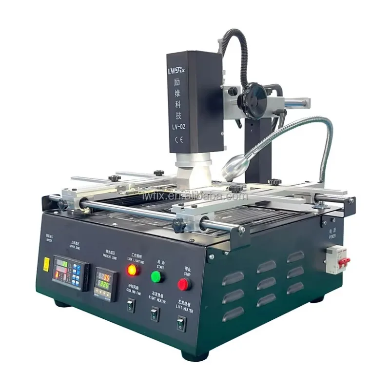 IR6500 LV2 2 Zones BGA Rework Station Infrared IR BGA Machine With Solder Balls Welding Flux Stencils for Mobile Repair