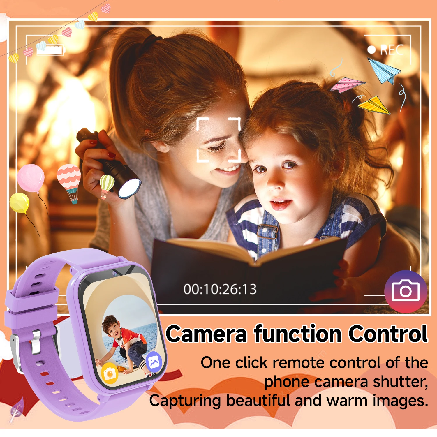 Kids Smart Watch with Camera for Boys Girls Age 4-12 Educational Game Watch Pedometer Alarm Flashlight Birthday Gifts Funny Toy view 2