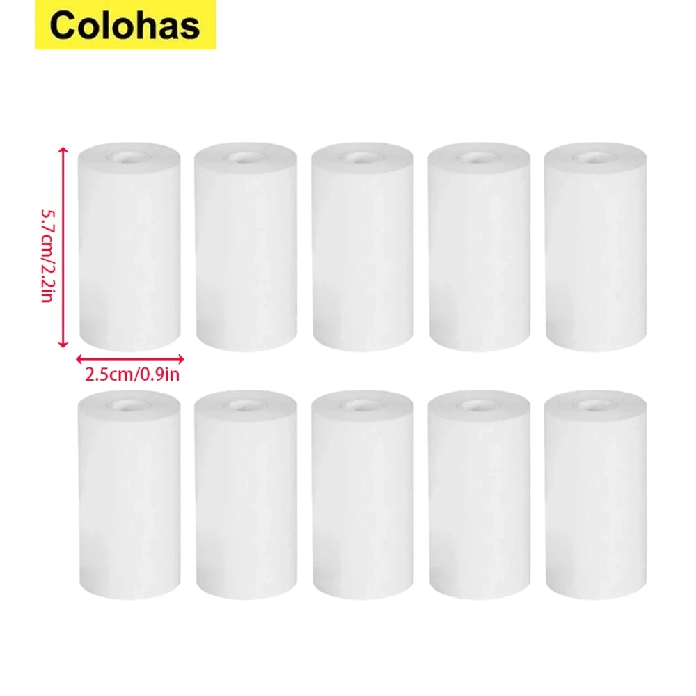 57*25mm Thermal Paper White Children Camera Instant Print Kids Camera Printing Paper Replacement Accessories Parts 10/15/20/30